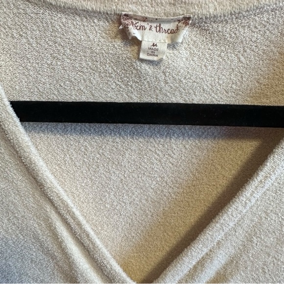 Hem & Thread Cream Long-Sleeve Dress NWOT - Picture 3 of 4